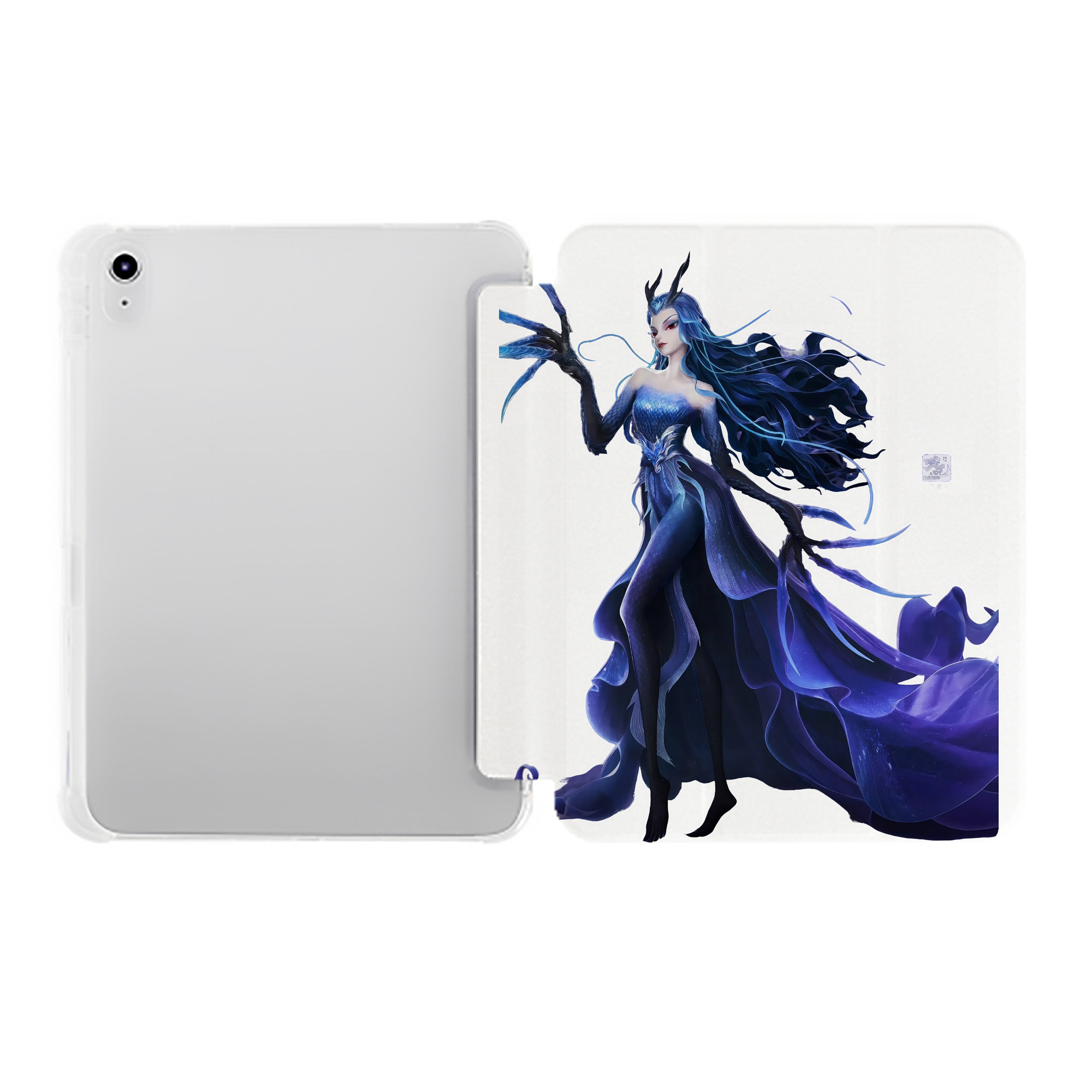 （画像用） Ne Zha 2 ナタ 魔童の大暴れ IPad ケース ペン収納付き 三つ折りスタンド PUレザー×シリコン 対応機種9.5/10.5/10.9インチ